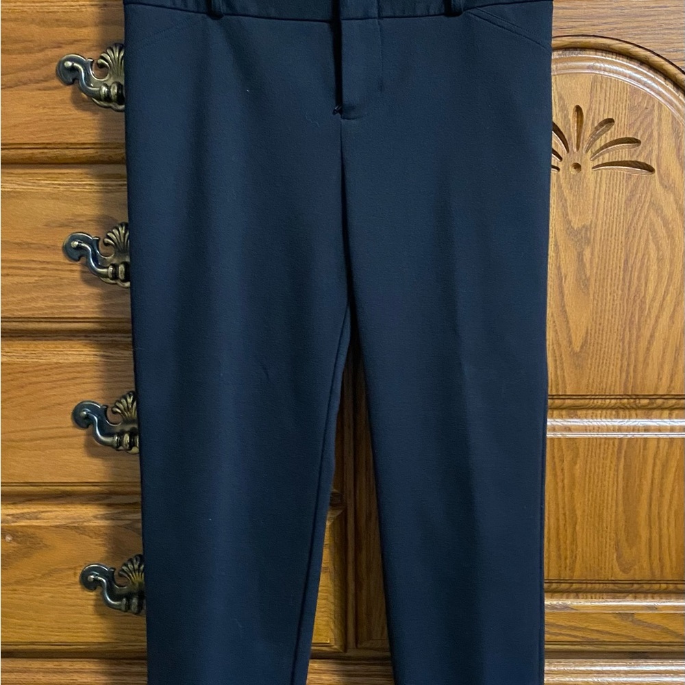 Michael Kors Black MidRise Slim Straight Ankle/MidCalf Business Casual Pants